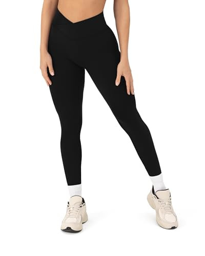 PAVOI ACTIVE Pilates Crossover Leggings for Women | Buttery Soft High Waisted V Cut Cross Waist W... | Amazon (US)