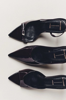 Black Suede Studio Heidi Slingback Heels | Anthropologie (US)