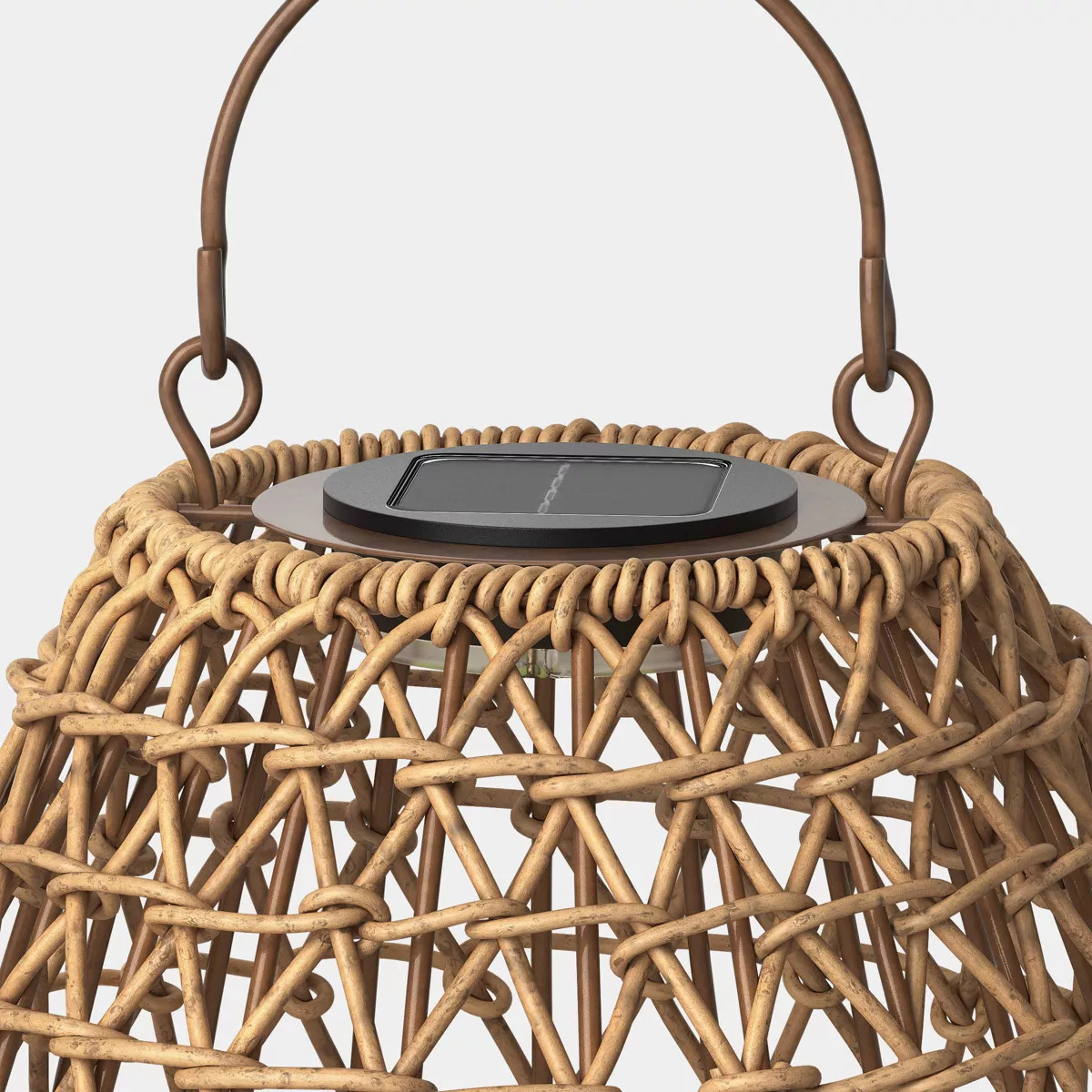 Open Weave LED Large Outdoor Lantern Beige - Threshold™ | Target