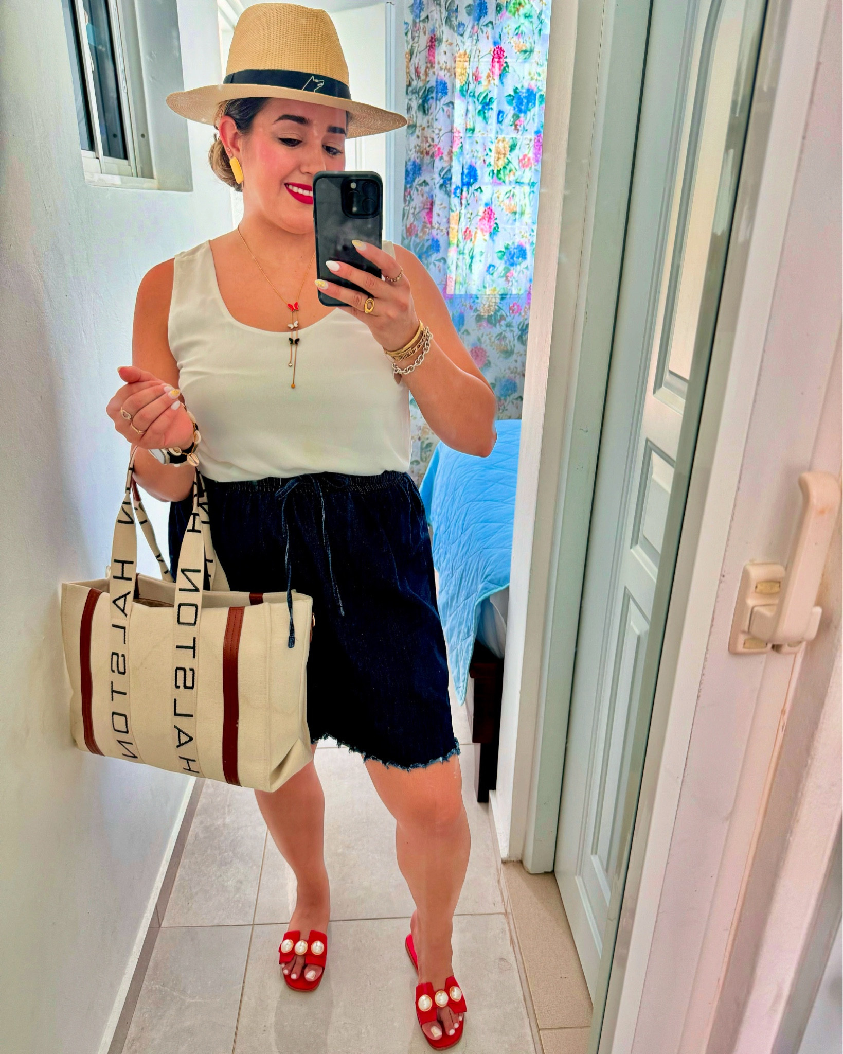 Travel perfect OOTD. I bought this hat in the Dominican Republic I’ve linked a similar Amazon find below. I’m absolutely loving this bag. It’s the perfect size for traveling.

#LTKStyleTip #LTKItBag #LTKTravel
