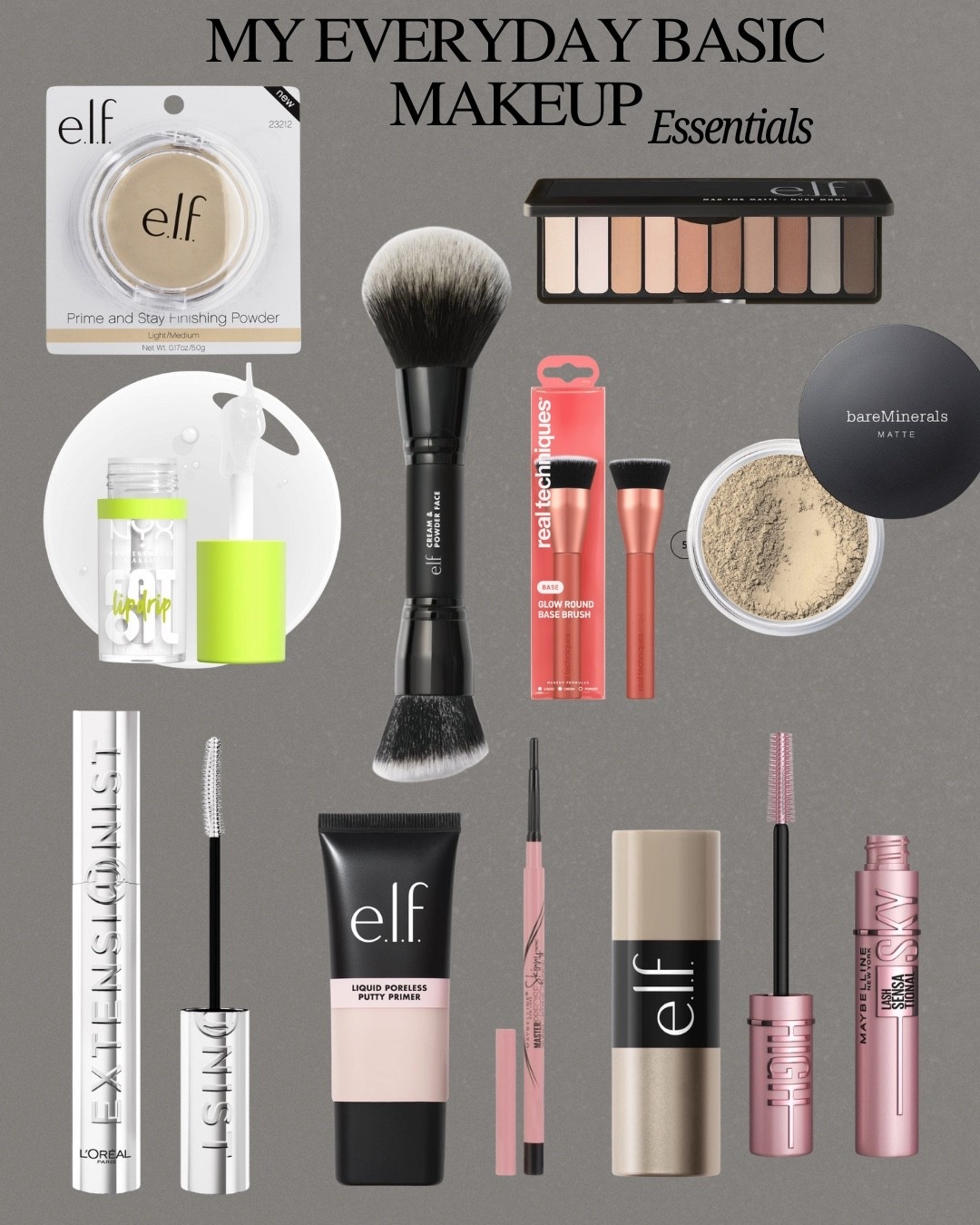 If you’re always asking what makeup I use…here it is! ✨ These are my tried-and-true everyday beauty essentials that I keep reaching for. Easy, natural, and budget-friendly. 💄🤍

#makeup #ELF #naturalmakeup #makeupmusthaves

#LTKselfcare #LTKgrwm #LTKBeauty