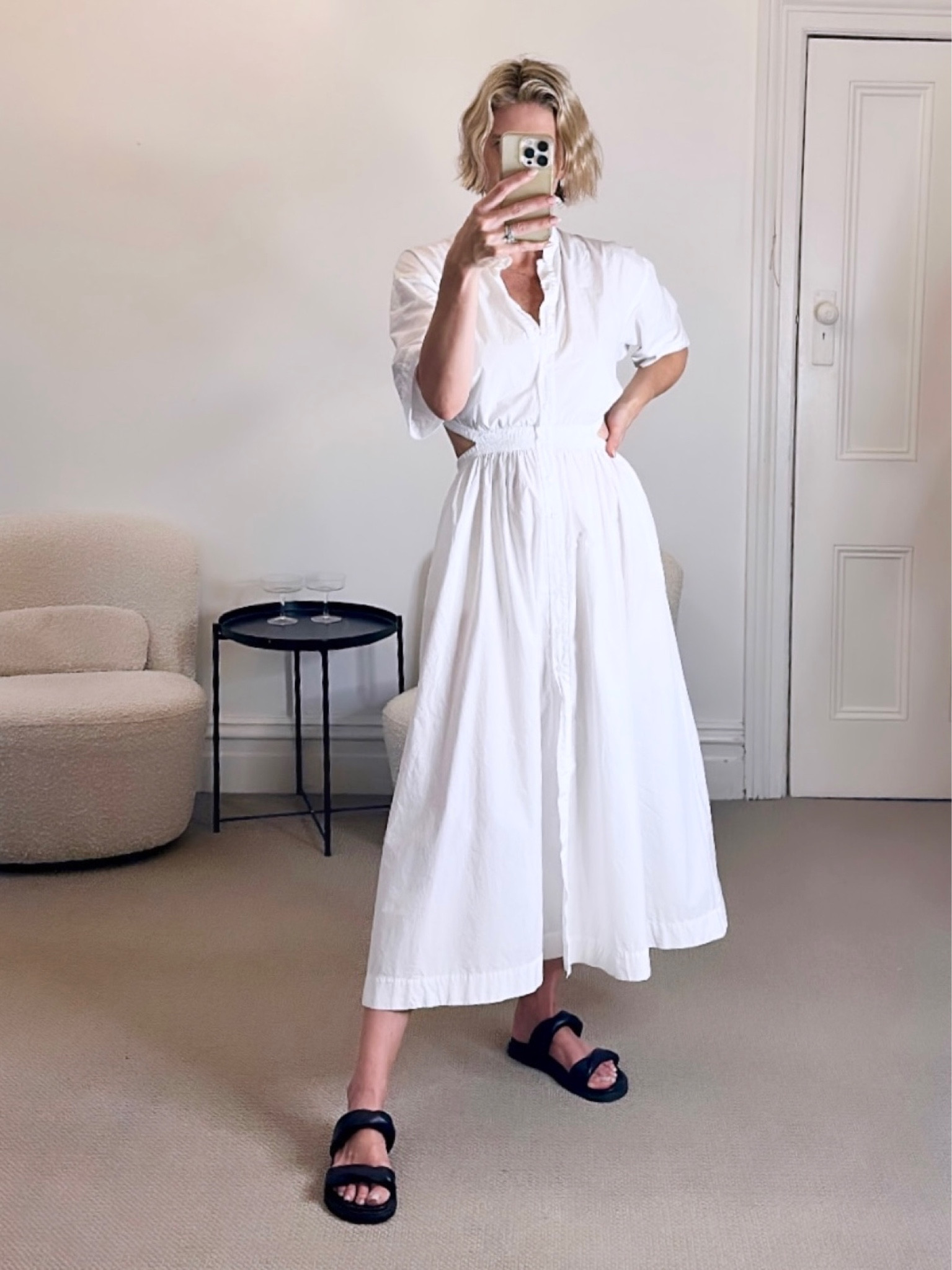 floaty shirt dress Tia Floaty Spot Print Dress