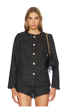 Line & Dot Knox Tweed Jacket in Black Multi from Revolve.com | Revolve Clothing (Global)