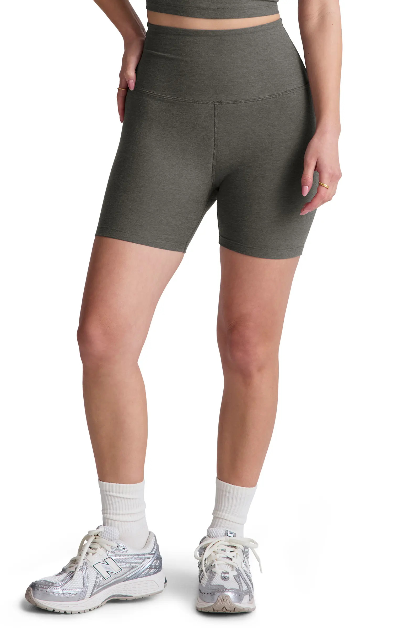 Keep Pace Space Dye Bike Shorts | Nordstrom