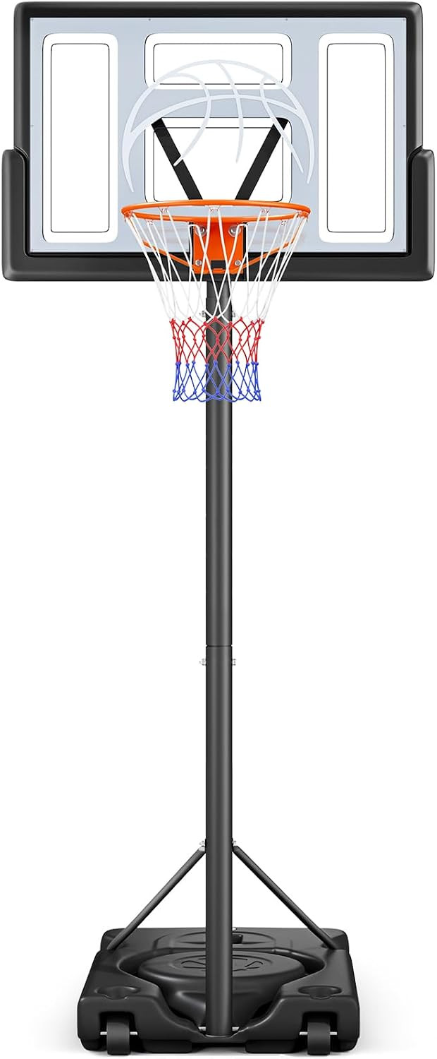 Yohood Basketball Hoop Outdoor, 4.4-10FT Adjustable Height Basketball Goal | Amazon (US)