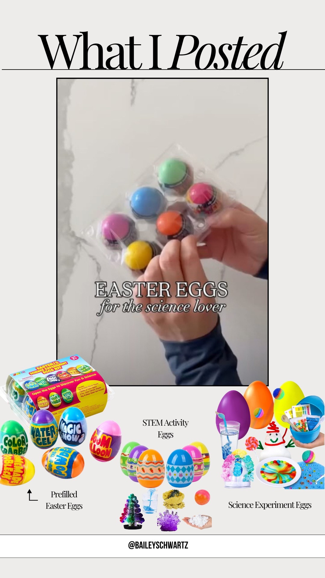 What I posted (easter eggs)

#LTKKids #LTKGiftGuide #LTKFindsUnder50