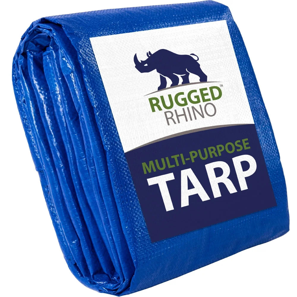 Rugged Rhino Tarp, Heavy Duty Waterproof for All Weather, Durable Water Resistant, 6x8 1 Pack Blu... | Walmart (US)