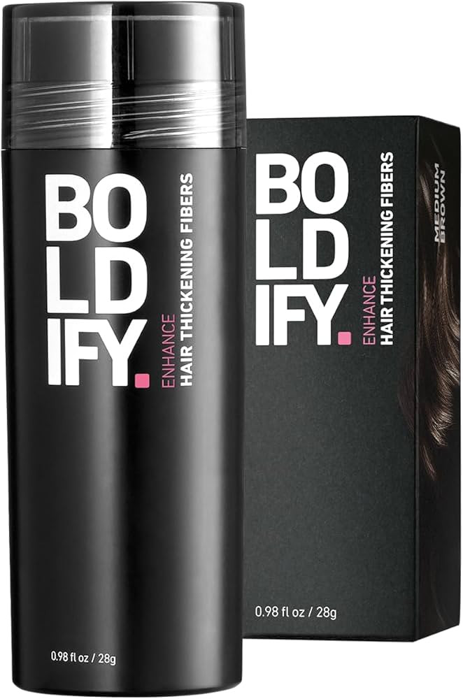 BOLDIFY Hair Fibres for Thinning Hair (MEDIUM BROWN) - 28g Bottle - Undetectable & Natural Hair F... | Amazon (US)