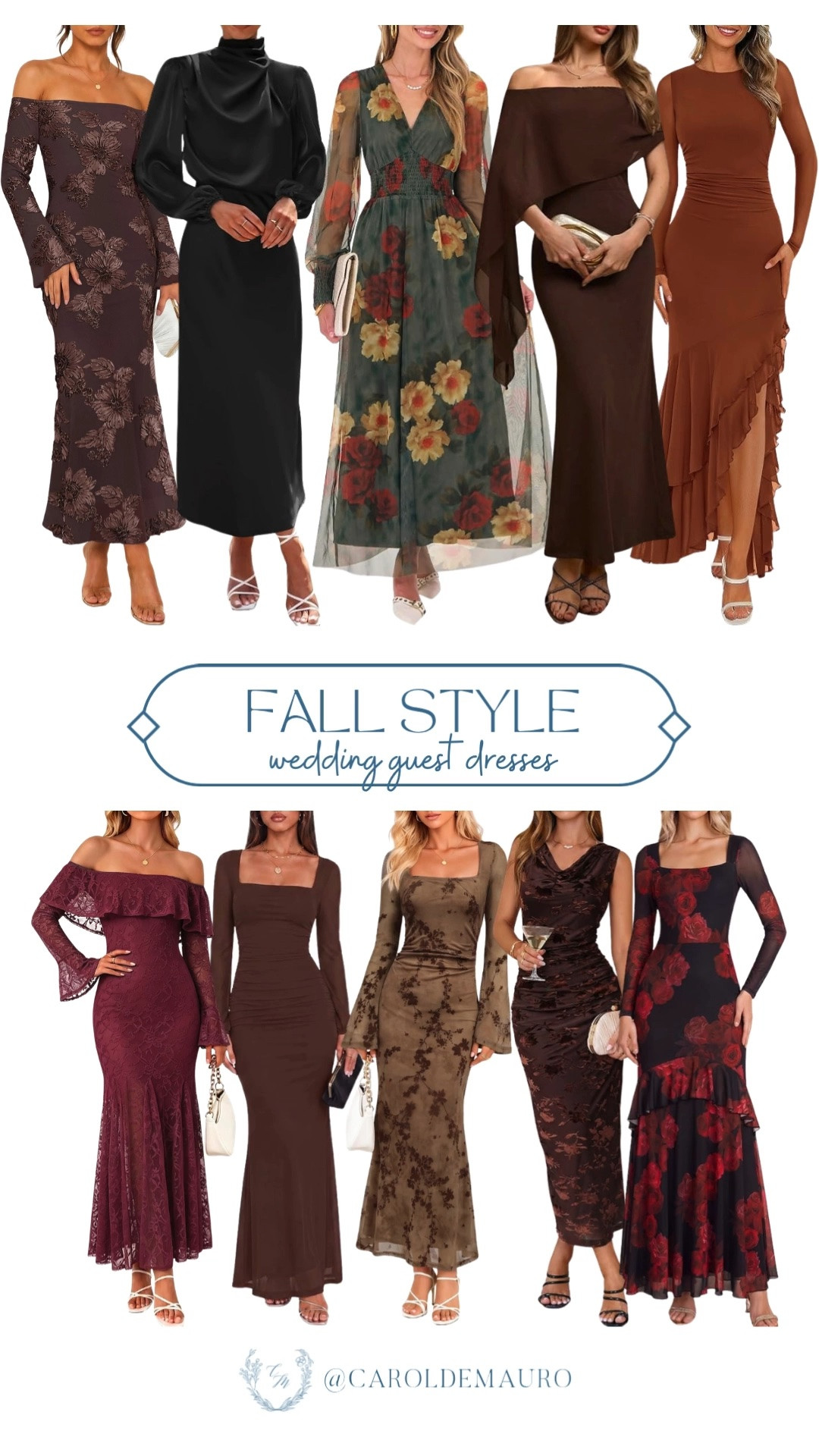 These dresses are perfect for a fall wedding! Rich florals, deep burgundy, and warm brown tones make getting dressed for the occasion so easy.

wedding guest dress, fall wedding style, formal dress, maxi dress, fall formal wear, floral gown, women's fall fashion, fall wedding outfit

#LTKSeasonal #LTKPetite #LTKU