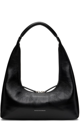 Black Leather Shoulder Bag | SSENSE