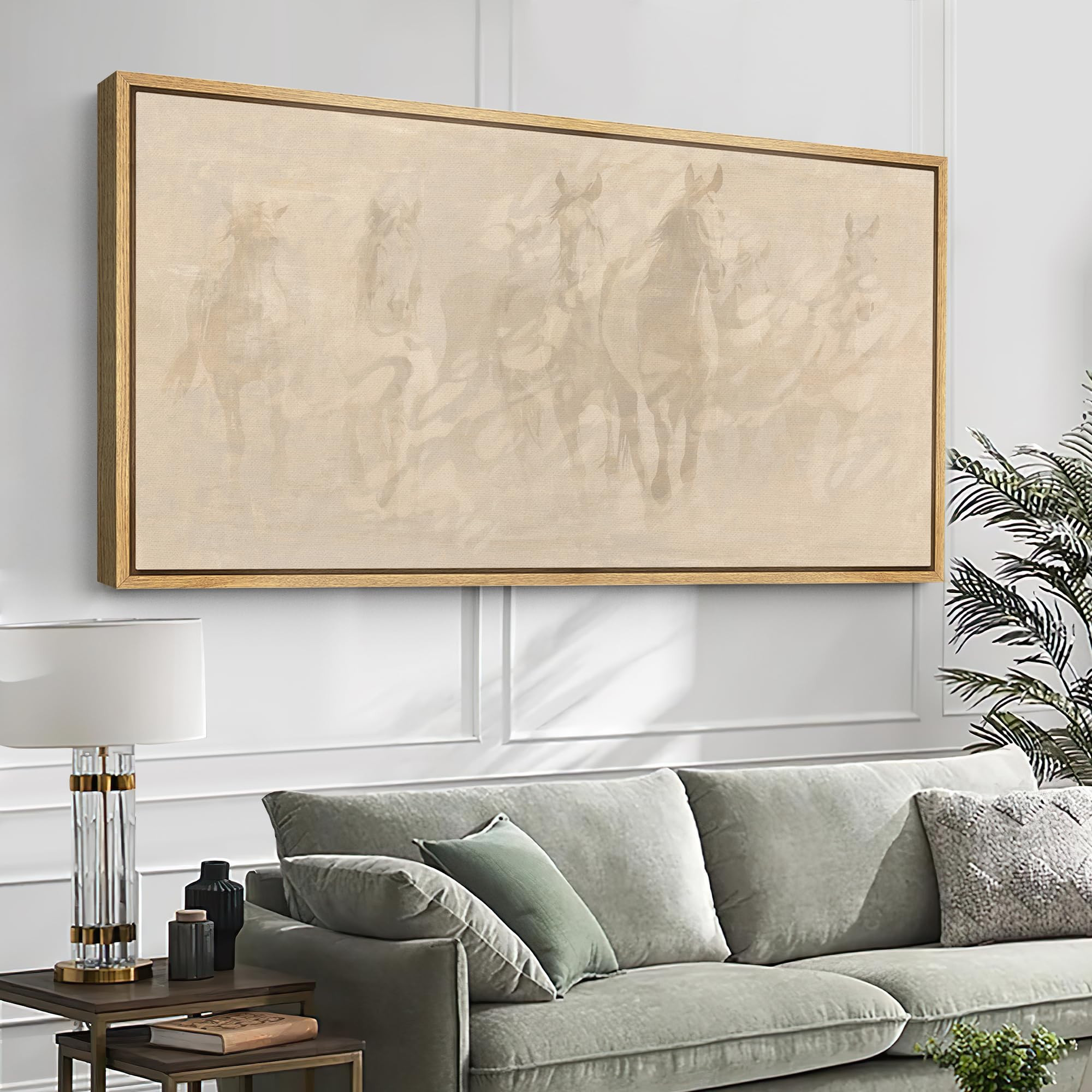Amazon.com: SIGNFORD Extra Large Framed Canvas Print Wall Art Whispers of The Wild Illustrations Modern Art Relax/Calm Warm for Living Room, Bedroom, Office - 60"x30": Posters & Prints | Amazon (US)