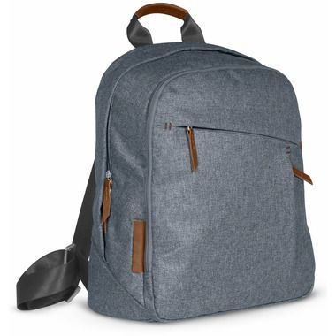 UPPAbaby Changing Backpack Gregory Blue Melange & Saddle Leather | Well.ca