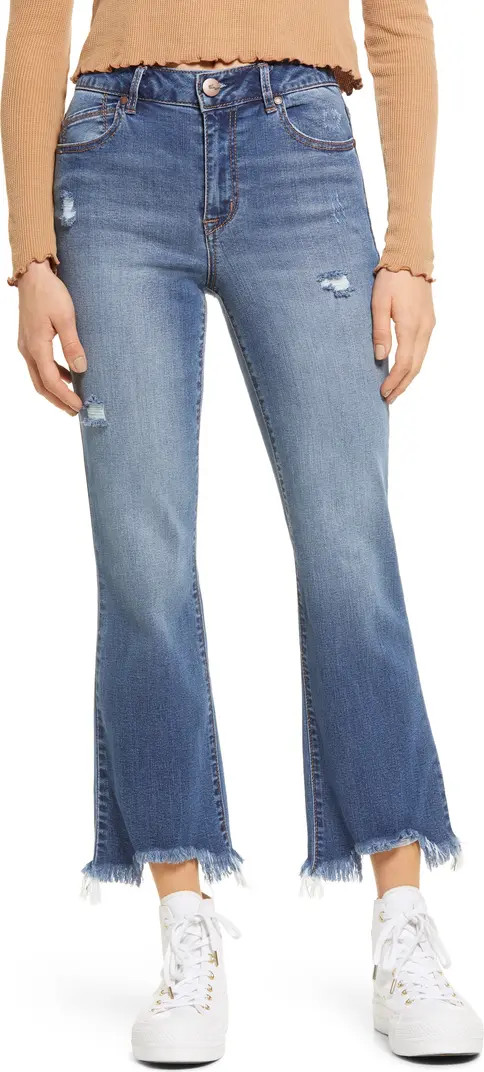 High Waist Raw Hem Jeans | Nordstrom