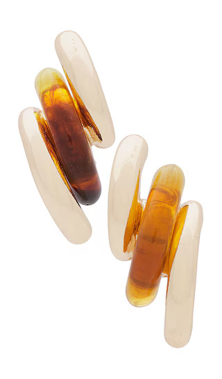 Athena Lucite Earring in Gold | Revolve Clothing (Global)