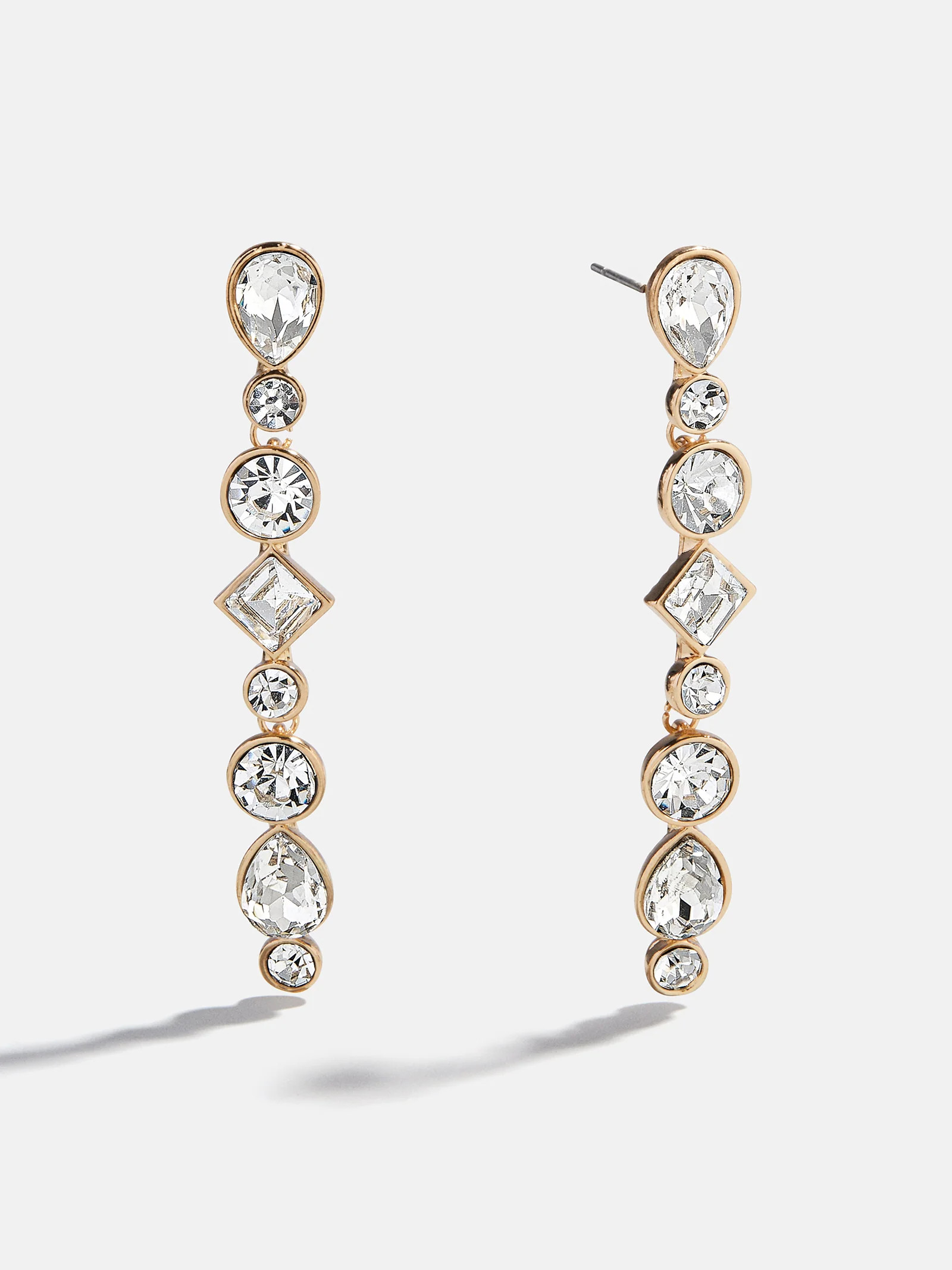 Erica Statement Drop Earrings - Gold/Pavé | BaubleBar