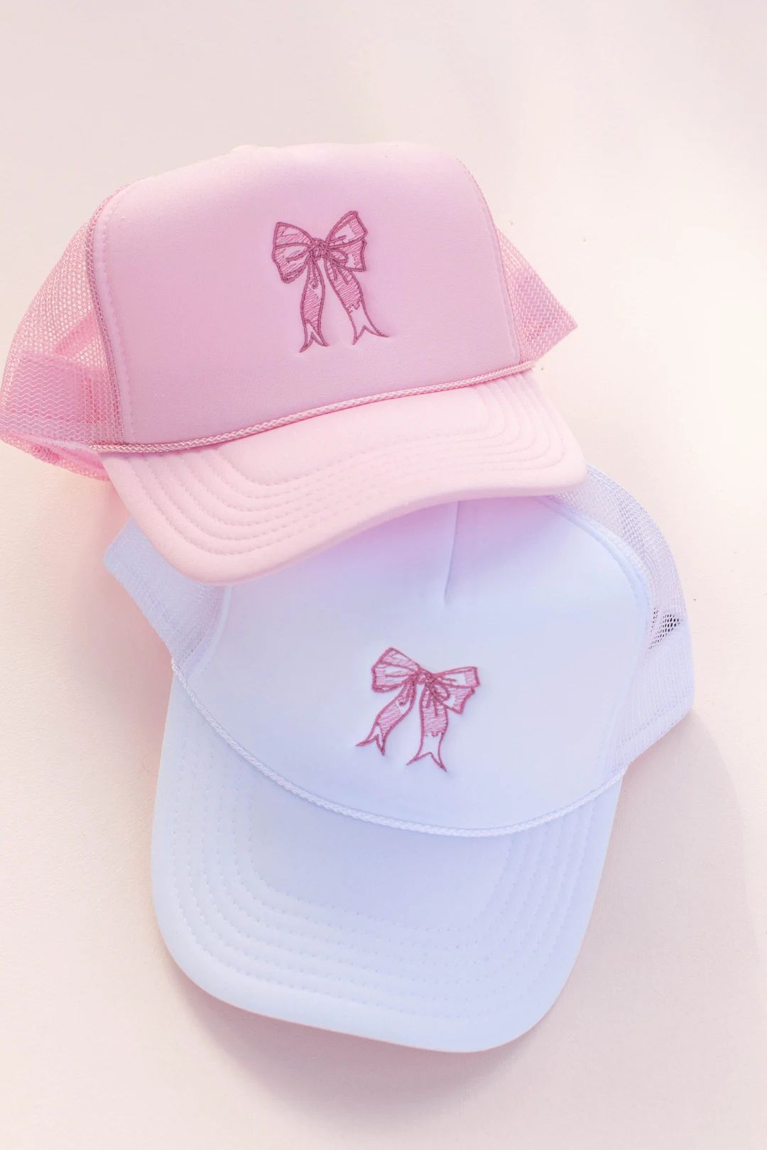 Trending Coquette Bow Embroidery Trucker Hat | Etsy (US)