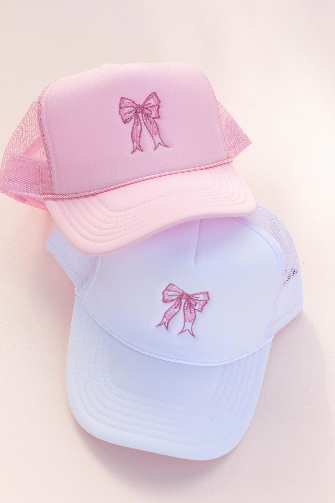 Trending Coquette Bow Embroidery Trucker Hat | Etsy (US)