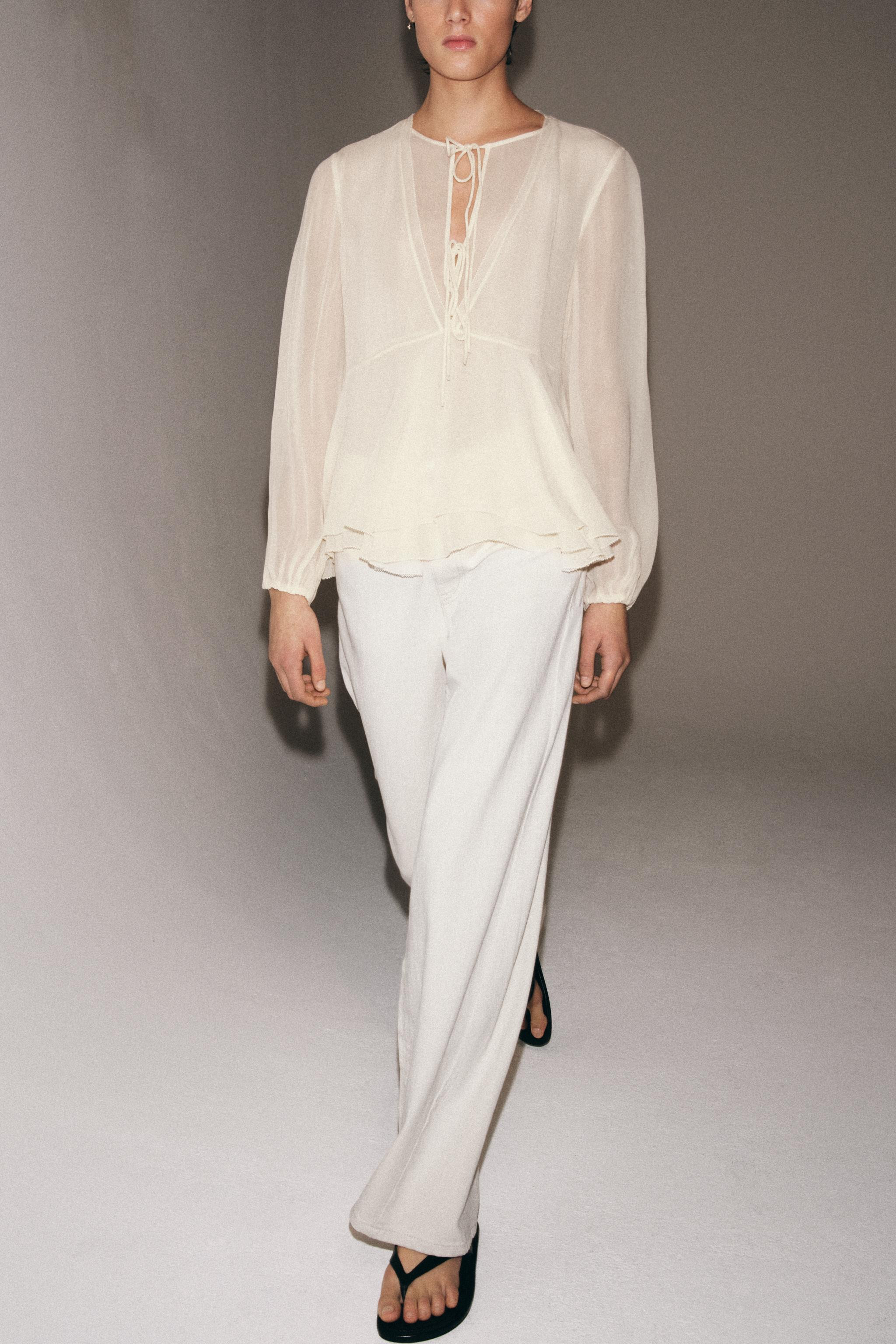 ZW COLLECTION HIGH-WAIST WIDE-LEG JEANS | Zara UK