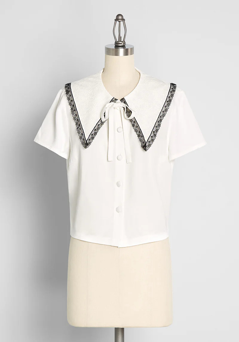 Just Tie Me Button-Up Blouse | ModCloth