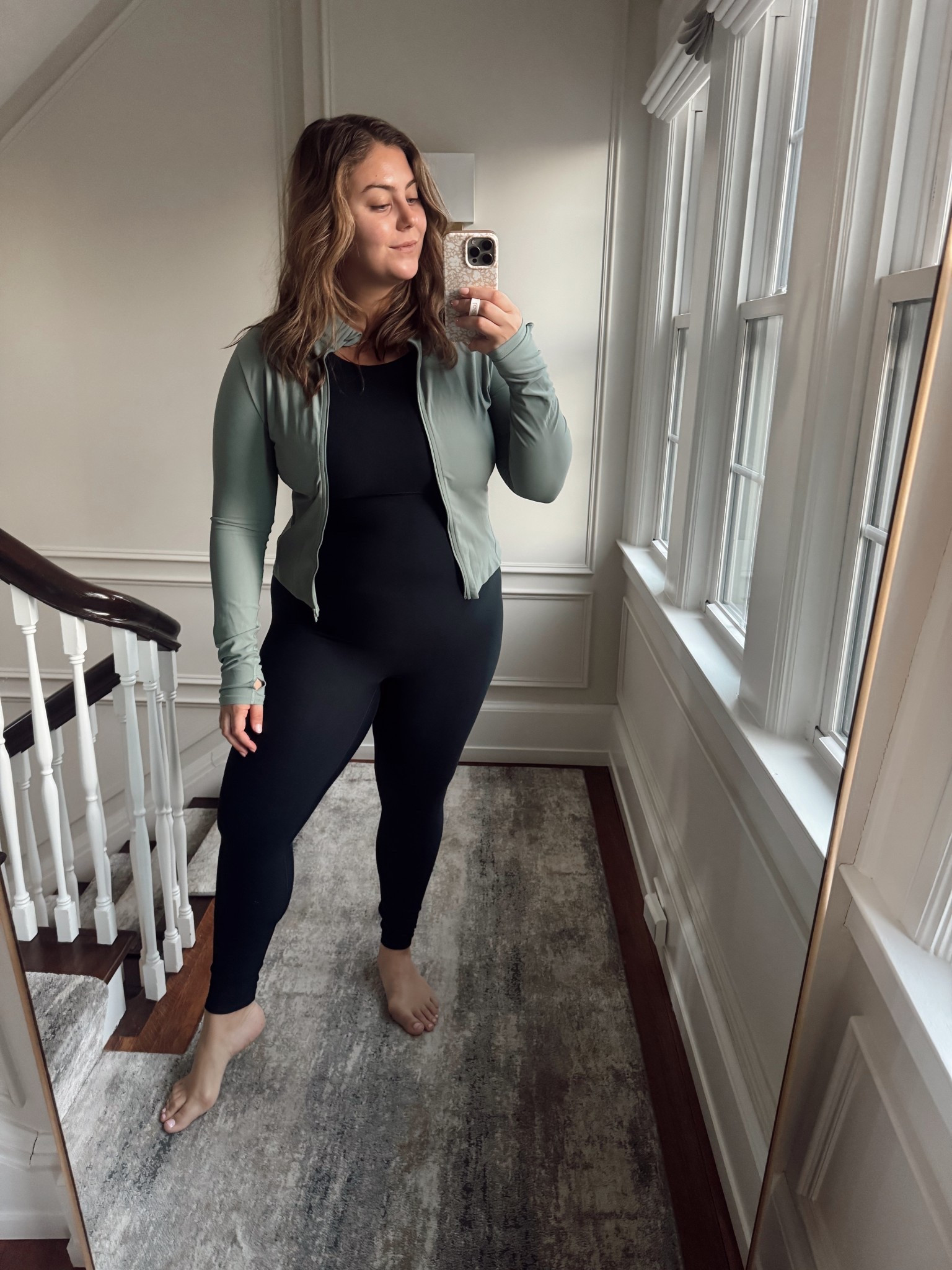 Wearing size 2X in jumpsuit & jacket. Ended up swapping the jacket for a cardigan! Use CARALYN20 at Spanx. 

#LTKStyleTip #LTKActive #LTKMidsize