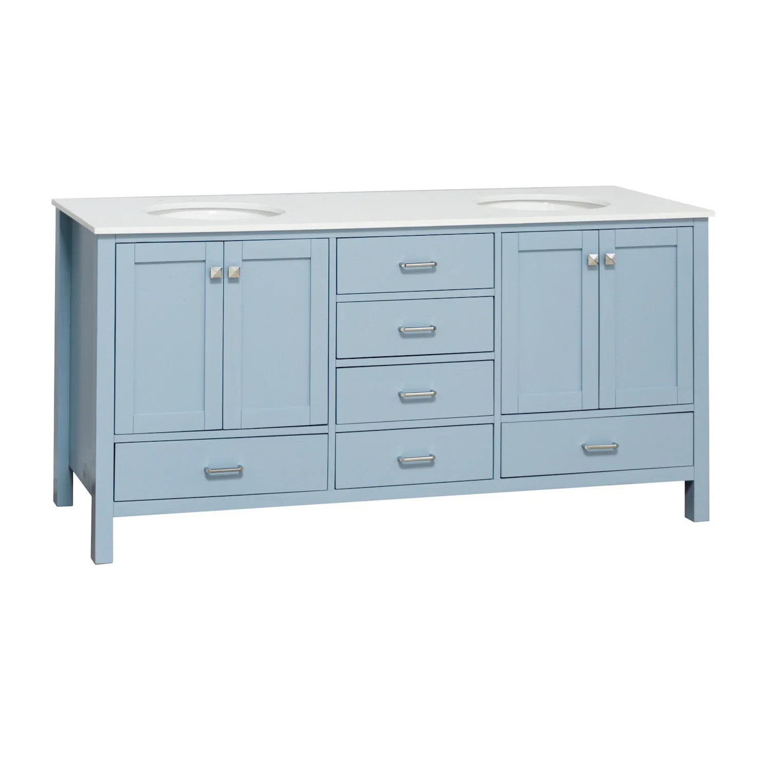 Douthitt 72'' Double Bathroom Vanity with Top | Wayfair North America