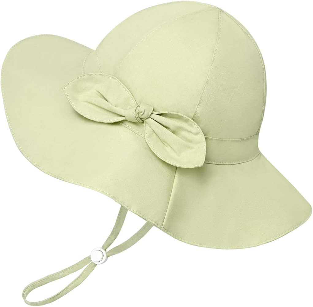 Baby Girl Sun Hat Summer Foldable Beach Hats with UPF50+ Sun Protection Wide Brim Toddler Bucket ... | Amazon (US)