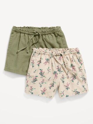 Linen-Blend Pull-On Shorts 2-Pack for Toddler Girls | Old Navy (US)
