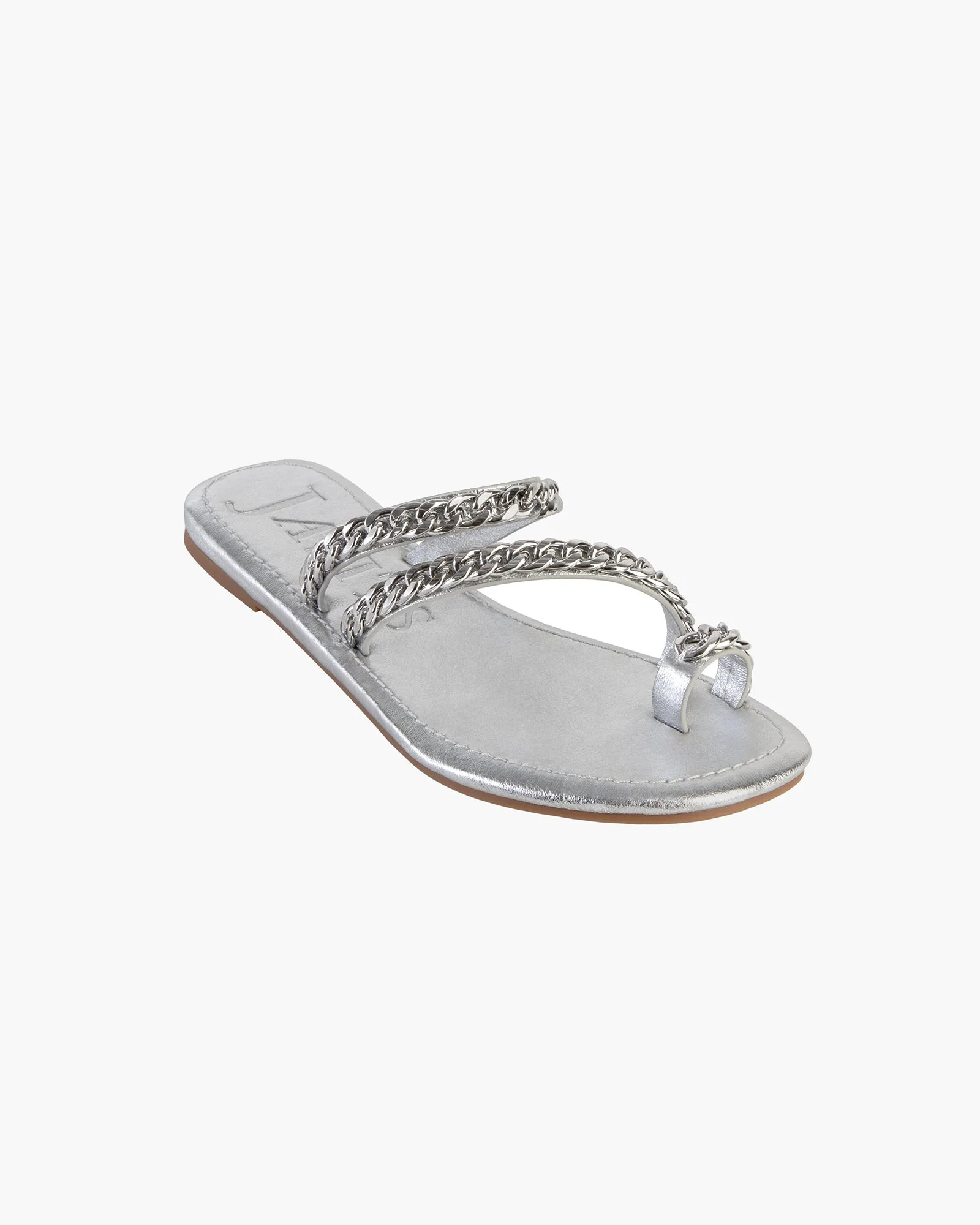 Chainmi toe loop sandal Silver - Final Sale | Eric Javits