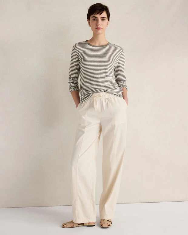 Linen Striped Long Sleeve Tee | Talbots