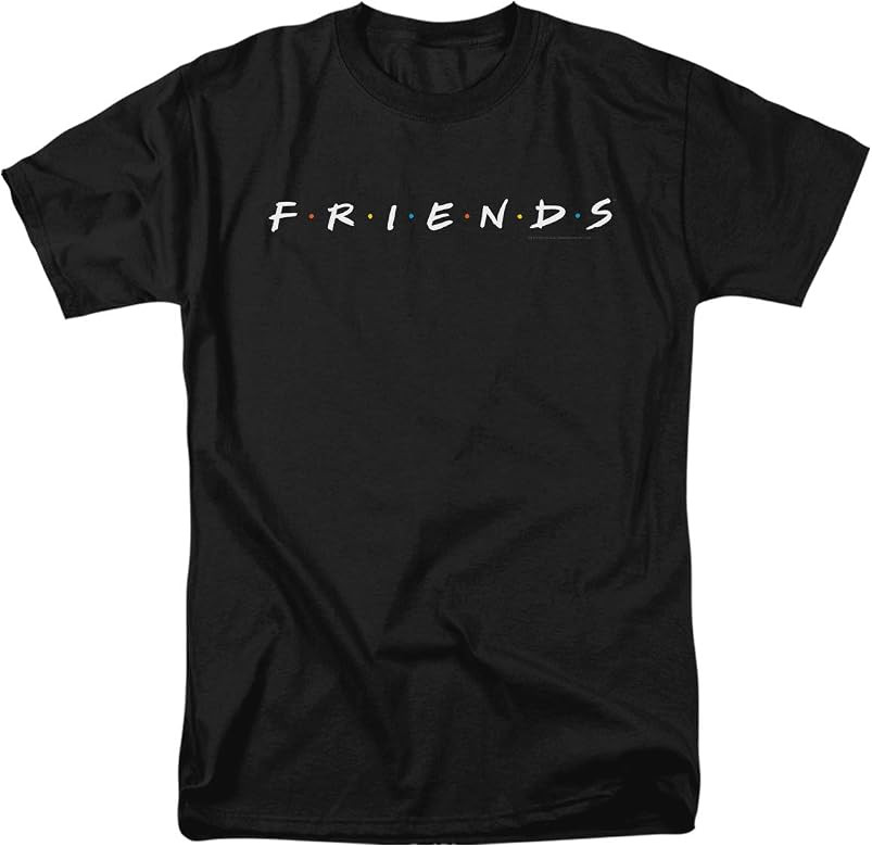 Popfunk Classic Friends TV Show Logo Black T Shirt & Stickers | Amazon (US)