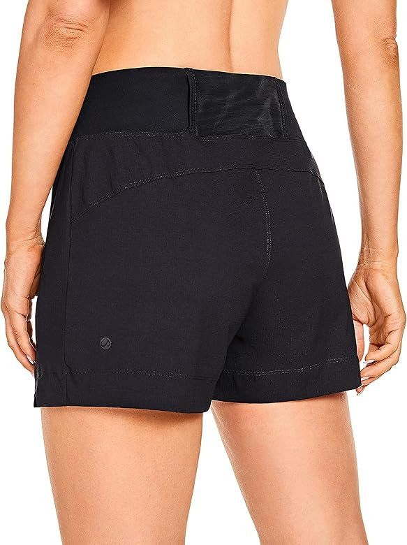 CRZ YOGA Women's Lightweight Hiking Workout Travel Shorts Quick-Dry Athletic Running Shorts with ... | Amazon (US)