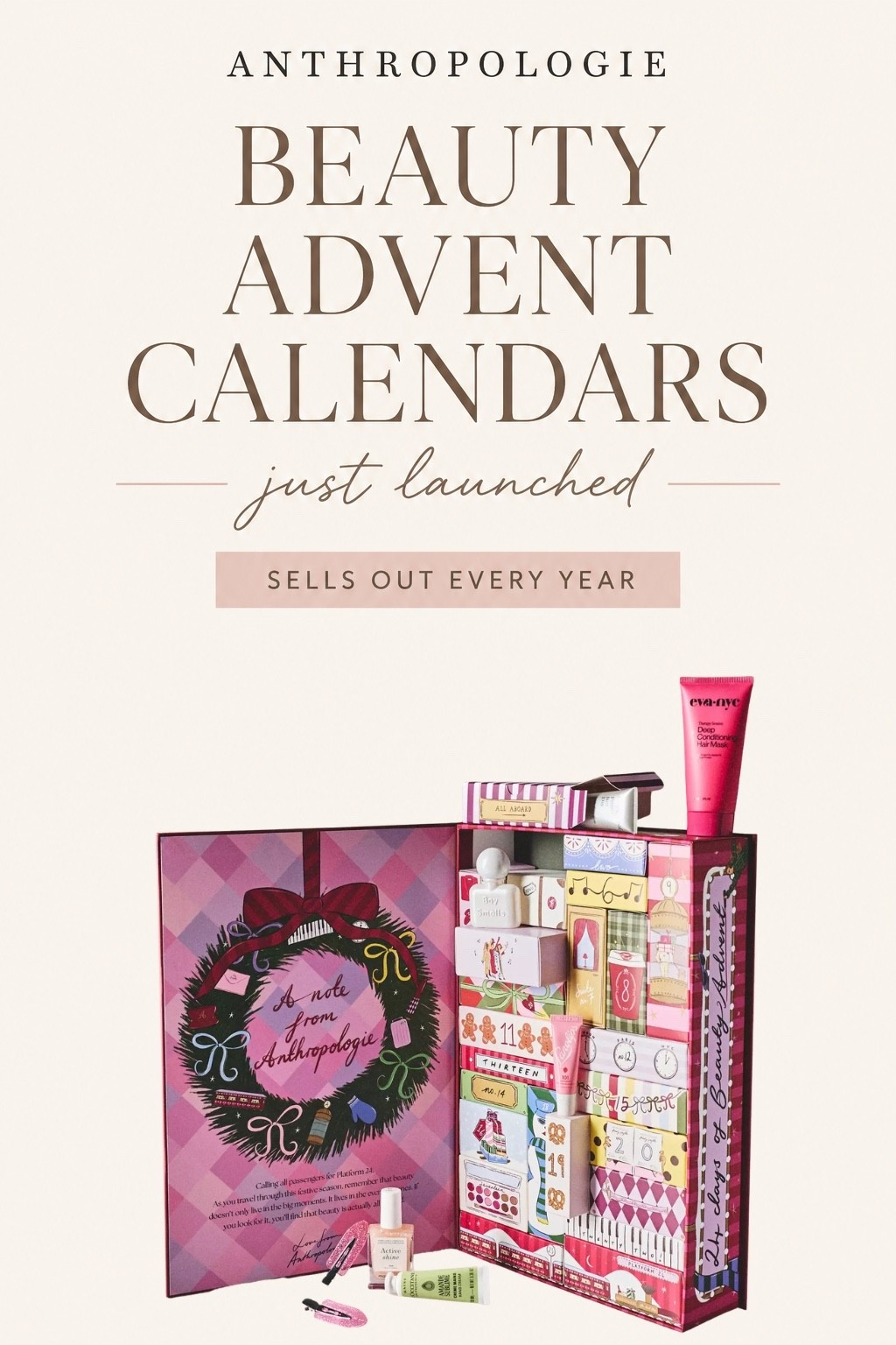 The Anthropologie Beauty Advent Calendars JUST launched!! 🎄✨ And yes, I KNOW it feels slightly ridiculous to be buying an advent calendar in August 😂 but these sell out EVERY year—so if you want one, this is one of those things you really do have to grab early.

There are two versions this year: the 12 Days of Beauty Advent Calendar and the 24 Days of Beauty Advent Calendar, both packed with beauty favorites and such a fun way to count down to Christmas. They also make an amazing holiday gift for any beauty lover (or yourself 😉).

If you’ve been waiting for the Anthropologie Advent Calendar 2026, I would grab it NOW. These are always one of the most popular beauty advent calendars of the year, and once everyone starts actually thinking about Christmas, they can be impossible to find.

So yes, we're apparently Christmas shopping in August. 😂🎄

Shop the Anthropologie Beauty Advent Calendar, 12 Days of Beauty Advent Calendar and 24 Days of Beauty Advent Calendar here before they sell out! 🎁✨

#LTKbeauty #LTKgiftguide #LTKfamily