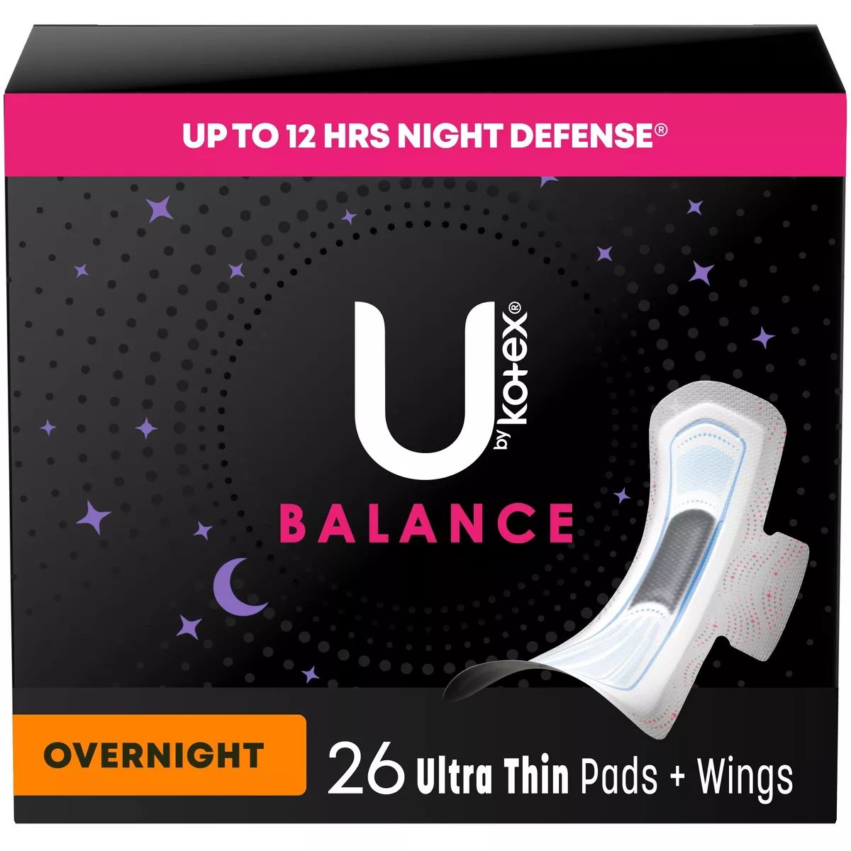 U by Kotex Balance Ultra-Thin Overnight Pads with Wings - Unscented | Target