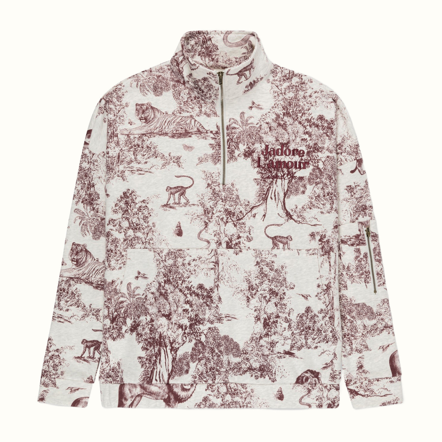 Jadore Toile Half Zip Pullover | EllandEmm