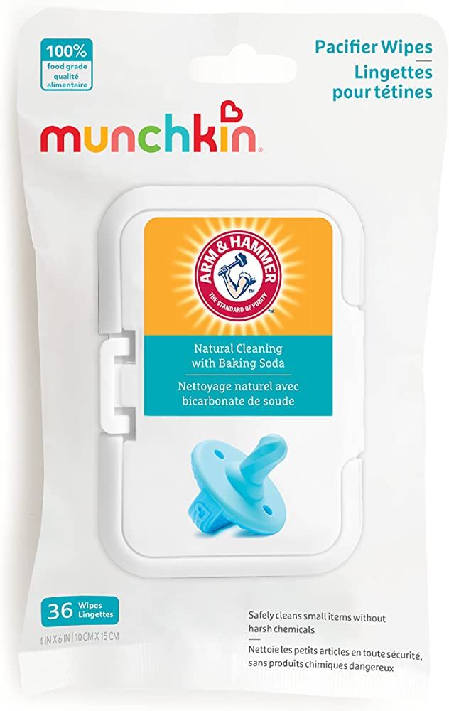 Munchkin Arm & Hammer Pacifier Wipes - Safely Cleans Baby and Toddler Essentials, 1 Pack, 36 Wipe... | Amazon (US)