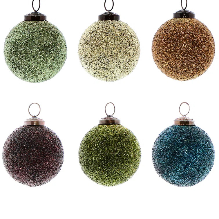 Crystalized Glass Ball Ornament | Birch Lane