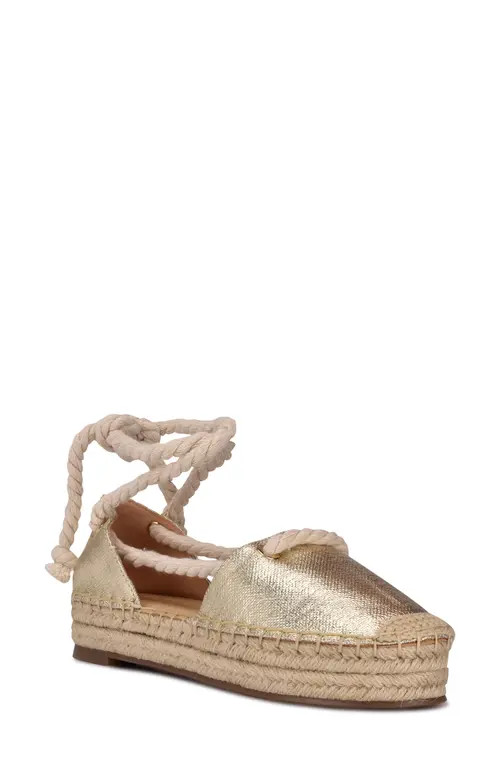 Nine West Meaks Platform Espadrille in Platinum at Nordstrom, Size 12 | Nordstrom