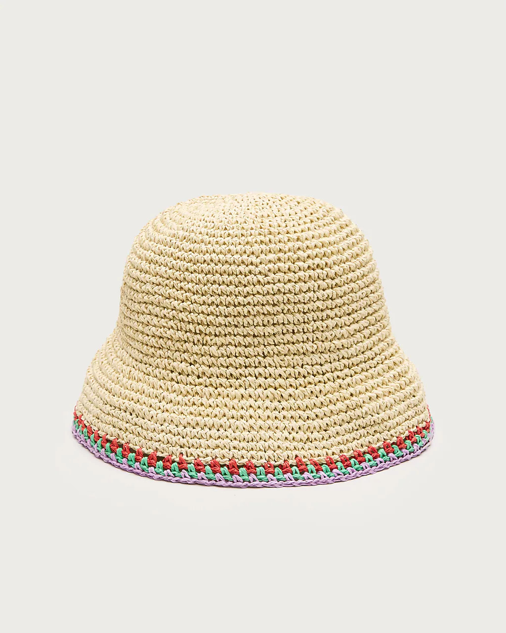Straw bucket hat with crochet trim | J. Crew US