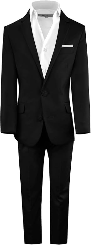 Black n Bianco Boys' First Class Slim Fit Suits Lightweight Style. Presented by Baby Muffin | Amazon (US)