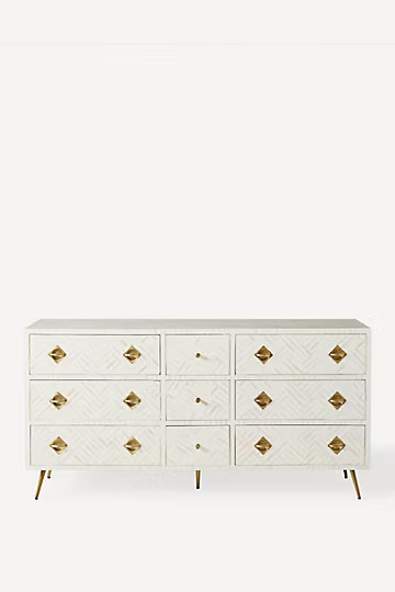 Optical Inlay Nine-Drawer Dresser | Anthropologie (US)
