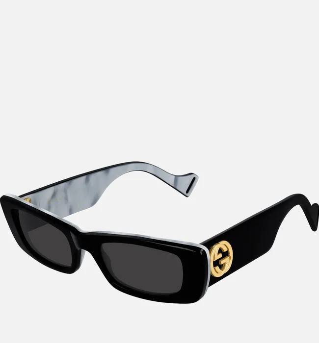 Gucci Fluo Rectangular Acetate Sunglasses | Coggles (Global)