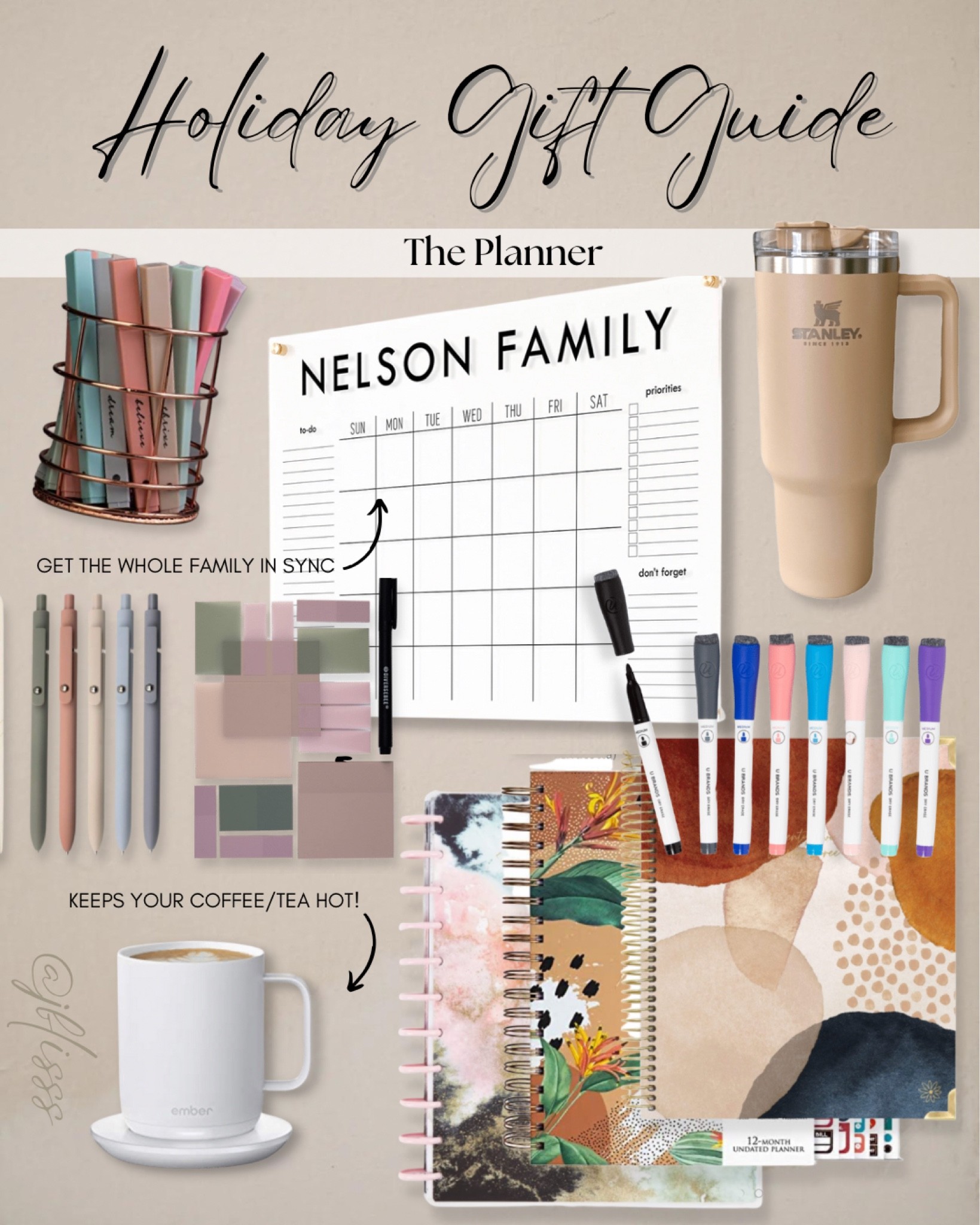 Holiday Gift Guide | The Planner 


2023 planner, dry erase markers, ember mug, Stanley Tumbler, acrylic calendar, post it tabs, happy planner

#LTKunder100 #LTKSeasonal #LTKhome