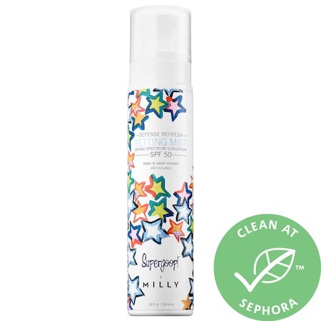 Supergoop! Supergoop! x Milly Defense Refresh Setting Mist Broad Spectrum Sunscreen SPF 50 3.4 oz/ 100 mL | Sephora (US)