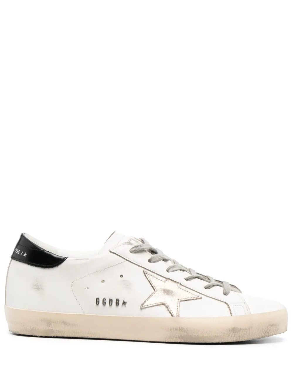 Golden Goose Super-Star Leather Sneakers - Farfetch | Farfetch Global