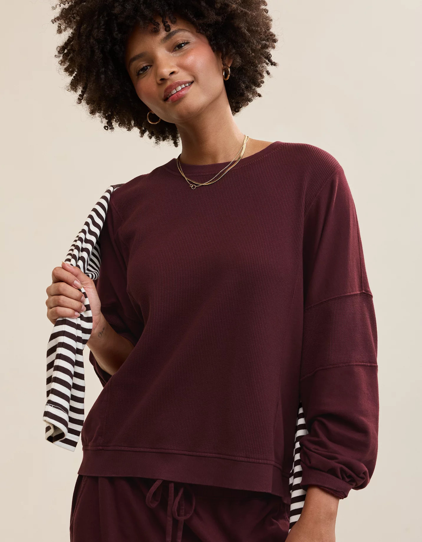 New + Matching Set Aerie Unwind Waffle Long Sleeve T-shirt | American Eagle Outfitters (US & CA)