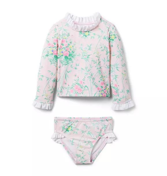 Recycled Floral Rash Guard Swimsuit | Janie and Jack