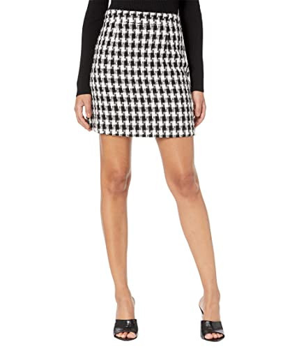 BCBGMAXAZRIA Women's A Line Houndstooth Mini Skirt, Black/White, 4 | Amazon (US)