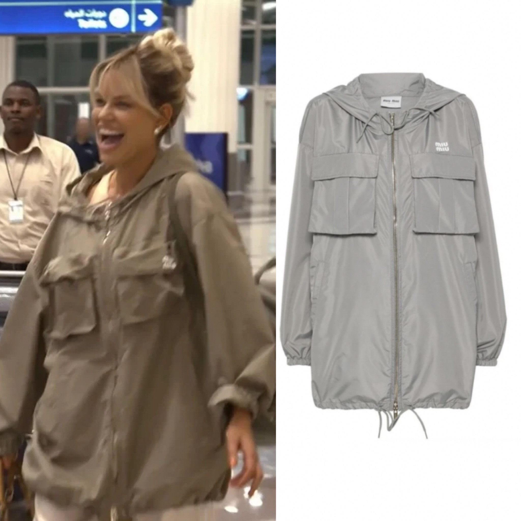Caroline Stanbury’s Grey Raincoat 