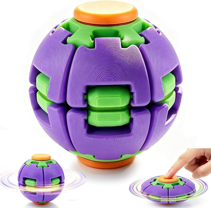 3D Printed Press Spin Finger Spinner,Handheld Stress Ball Fidget Toys | Amazon (US)