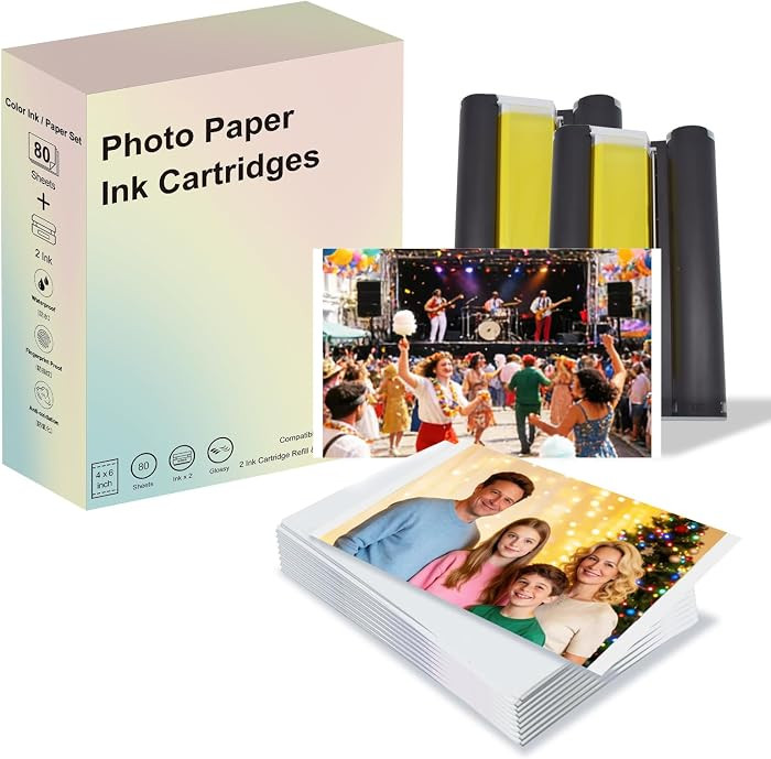 Compatible With Liene Amber M100 M200-4x6 Inch Glossy Photo Paper For DHP512/DHP513, 80 Sheets Pa... | Amazon (US)